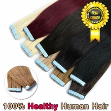 Tape in Hair Extensions 100% Remy Real Human Hair Seamless Skin Wefts Balayage
