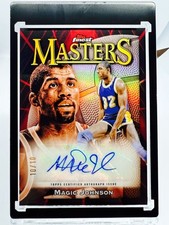 2023-24 Topps Finest Masters Magic Johnson AUTO Red Black Vapor Refractor 10/10