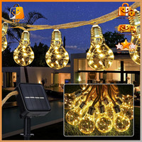 Solar Lichterkette AußEn 7,5M 16 Led Wetterfest Vintage Warmweiß Garten Terrasse