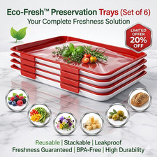 Vacuum Food Storage Trays Airtight Fresh Keeper Reusable Stretch Seal Fridge