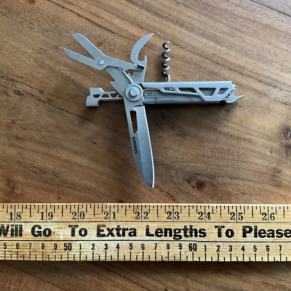 Navaja de bolsillo multiherramienta de corcho Gerber Armbar 8 herramientas tijeras levantador de tapas sacacorchos Foto 4 de 4