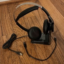 Plantronics Voyager Focus B825 Bluetooth Wireless Over Ear Headset, Charge Stand