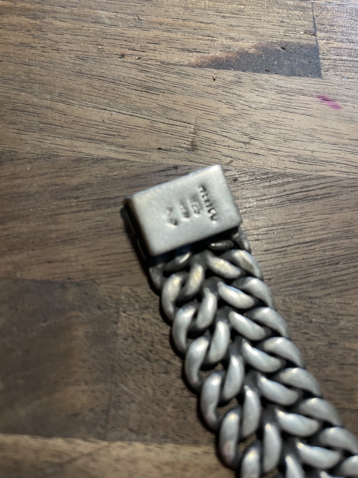 Heavy Solid Sterling Silver Double Cuban Link Bra… - image 5