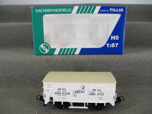 Sachsenmodelle Spur H0 76436 Güterwagen Kühlwagen "Amica Landbutter" in OVP | Condition: Gebraucht