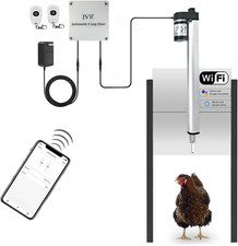 JVR Wifi Automatic Chicken Coop Door, Smart App Remote Control  Alexa Compatibl