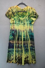 Vtg. Live & Let Live Short Flutter Sleeve Scoop Neck Silky Babydoll Dress-Medium
