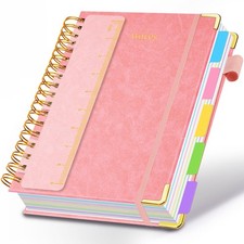 Hardcover Spiral Notebook 8"x10" Journal Notebook with Tabs and Removable Div...