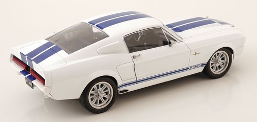 KK Scale 1/12 FORD MUSTANG SHELBY GT500 ELEANOR 1967 WHITE & BLUE WITH OPENINGS - Picture 2 of 8