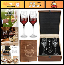 Engraved Wine Glasses for Couples 2026 - Wedding Gifts, Engagement  Bridal Show