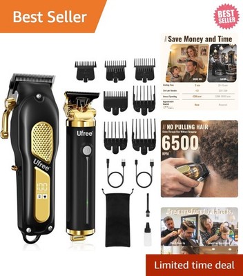 Rechargeable Men's Hair Clippers with Long Battery Life - Complete Grooming Set