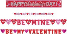 XOXO Hearts Valentine's Day Holiday Theme Party Decoration 4 ct. Banner Kit
