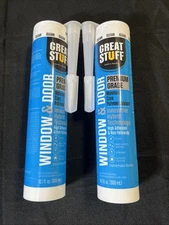 Great Stuff Premium Grade Moisture Cure Polymer Sealant Caulk, Clear (Qty 2)