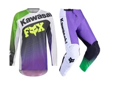 Fox Racing 180 Kawasaki Jersey & Pant Combo Set Adult Riding Gear Moto MX/ATV 26