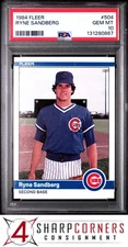1984 FLEER #504 RYNE SANDBERG CUBS HOF PSA 10