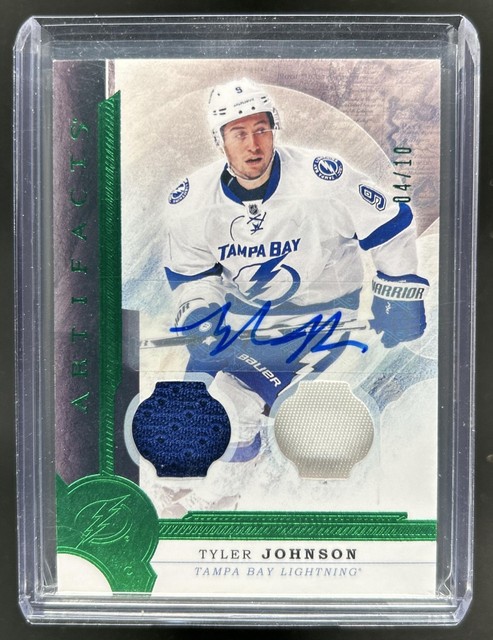 2016-17 Upper Deck Artifacts Tyler Johnson Jersey Auto Emerald #/10 Lightning