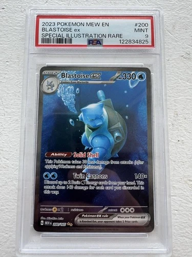 Pokémon TCG Blastoise EX 200/165 Scarlet & Violet 151 PSA 9