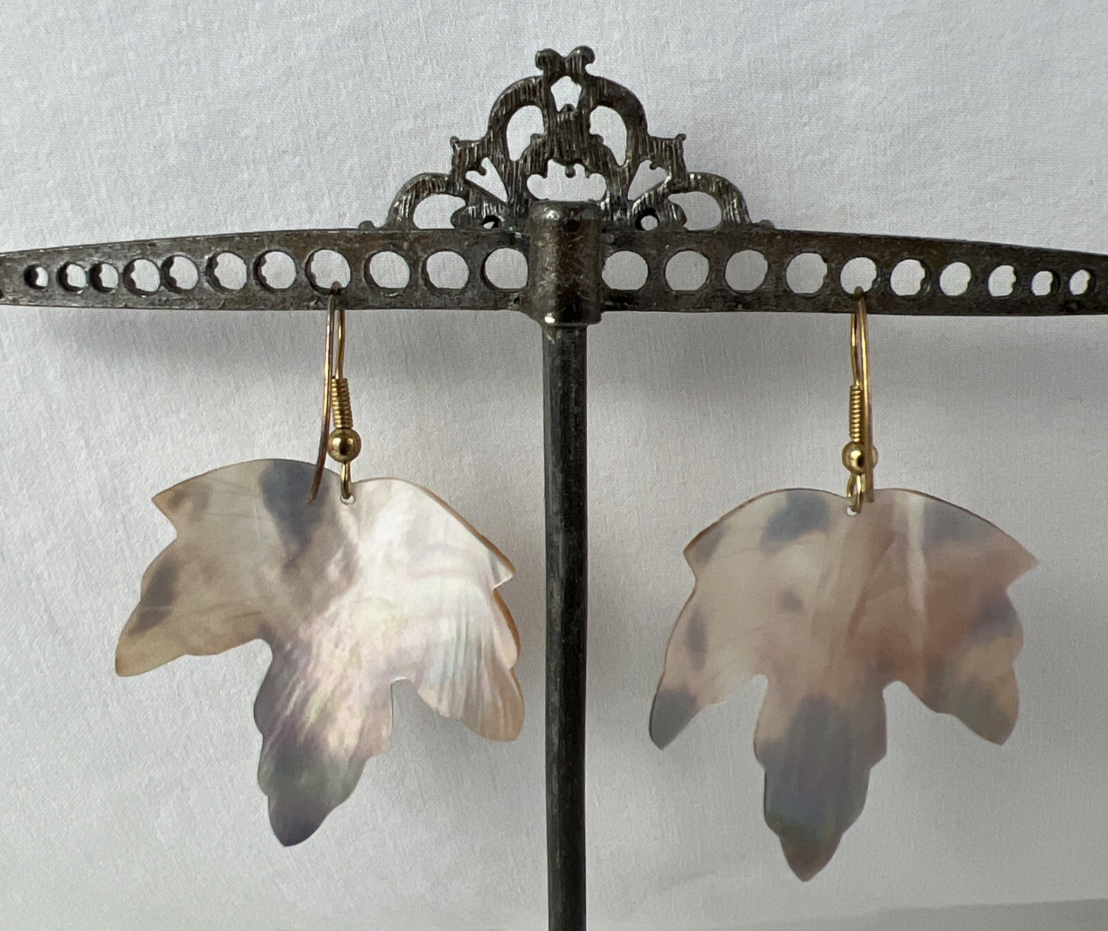 Maple Leaf Drop Earrings Abalone Shell Fall Autum… - image 9