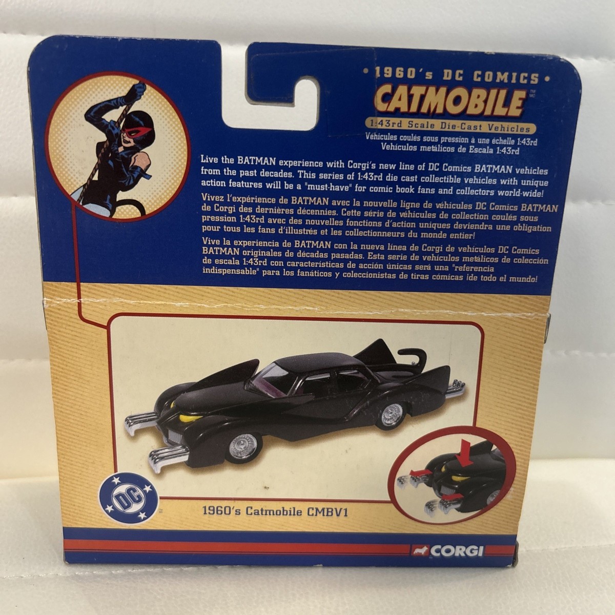Corgi 1960's DC Comics Catmobile Batman 1:43 Scale Catwoman Die