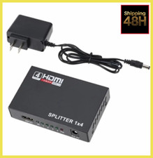 HDMI Splitter 1 In 4 Out 4K UHD HD 1080P 4-Port Repeater Splitter Amplifier 1x4