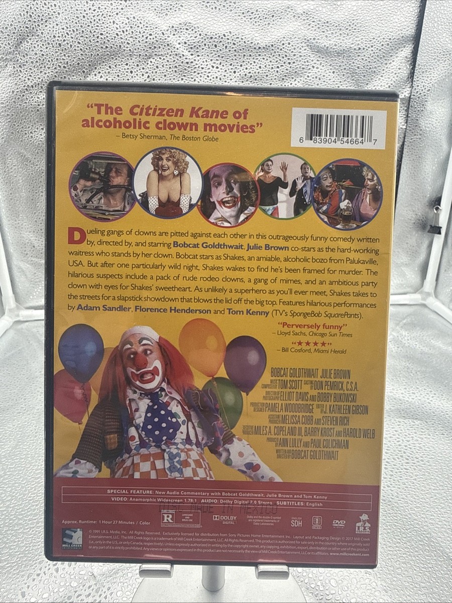 Shakes The Clown DVD 1991 / 2017 Bobcat Goldthwait Comedy Julie
