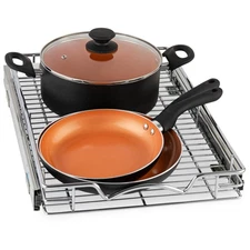 Pull Out Cabinet Organizer, Heavy Duty Caddy w/Lifetime Limited Warranty -11”...