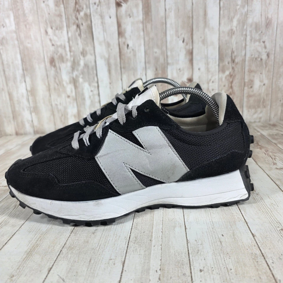 Zapatillas informales estilo de vida New Balance 327 para hombre negras plateadas talla 9 MS327MM1 Foto 2 de 4