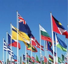 19 Countries Large World Polyester National Flag 3x5 Ft Banner 2 Brass Grommets