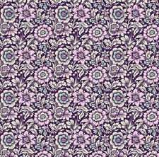 TULA PINK NIGHTSHADE DEJA VU Mini Spider Bloom Neri HALLOWEEN FABRIC BTY