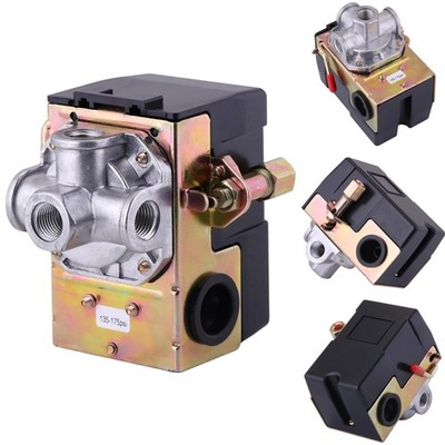 Air Compressor Pressure Switch 135-175 PSI 4 Port 1/4 NPT Heavy Duty Control