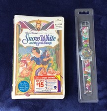Brand New Sealed  Snow White And The Seven Dwarfs (VHS)-Masterpiece With Watch