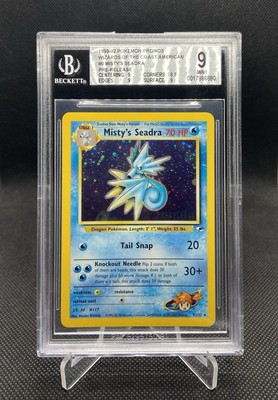 BGS 9 Mistys Seadra Prerelease Holo 9/132 Gym Heroes Challenge English EN Mint