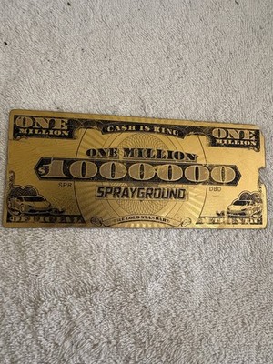 Rare Collectible 2019 Sprayground Gold Limited Edition 1 Million