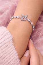 playboy charm bracelet bracelet diamanté  clasp bracelet new