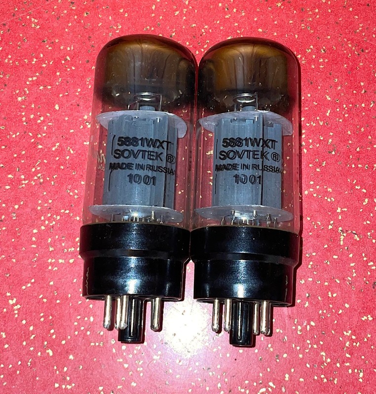 Pair of Sovtek 5881WXT Power Amp Tubes 6L6 5881