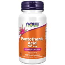 Pantothenic Acid 100 Caps 500 mg by Now Foods