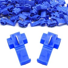 Solderless Quick Splice Snap Wire Connector, 18-14 AWG Cold Blue 120 Pcs