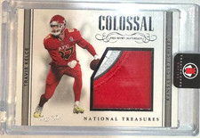 2017 National Treasures Travis Kelce Colossal Pro Bowl Materials 1/1 PLAYER WORN