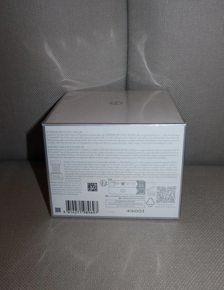 Armani Beauty Crema Nera Supreme Crema Reviving $440 NUEVO Lujo Antienvejecimiento Foto 3 de 4
