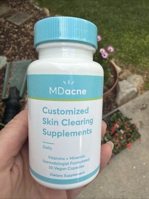 MDacne Vitamins and Minerals Skin Clearing Supplements - 30 Vegan Capsules - ...