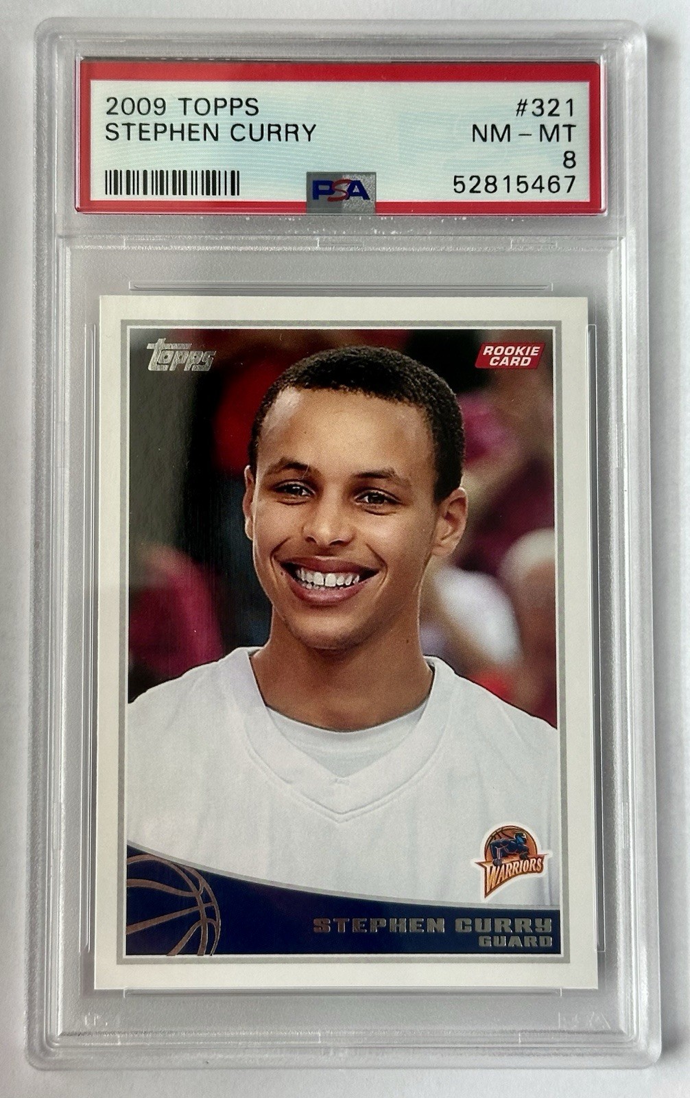 Stephen Curry 2009-10 Topps Rookie Card #321 PSA 8