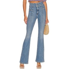 Free People x We The Free Women's 27 Blue Jayde Flare Jeans High Rise K21-13