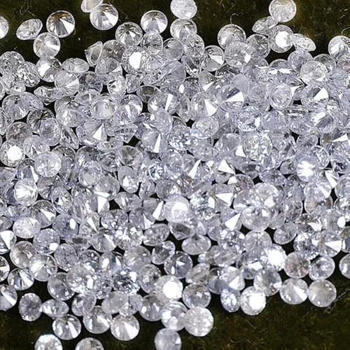 Certified 1.1 mm Round Cut CVD Diamond J Color VVS/VS Clarity 10 Pcs Lot - Foto 4 di 8