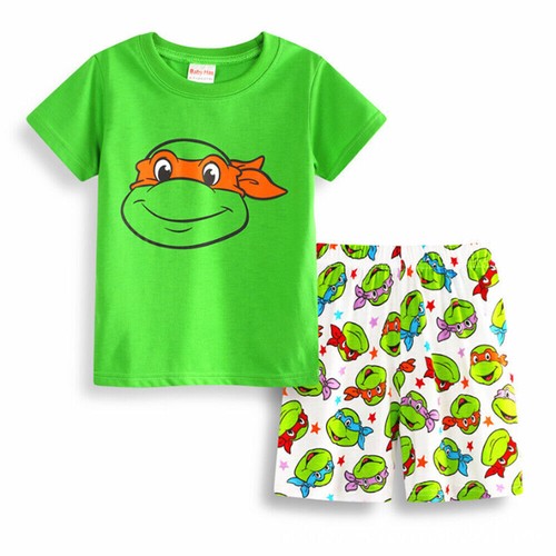 Kids Boy Ninja TurtlesPrint Pajamas Outfit T-Shirt Shorts Set Casual Sleepwear - Picture 7 of 13