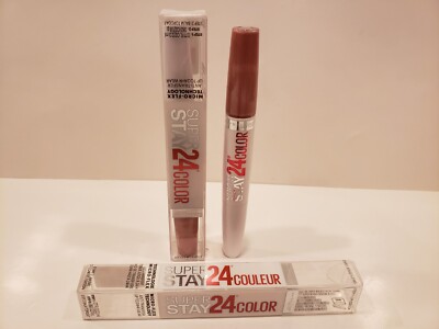 Maybelline~Lot of 2~Super Stay 24 Color 2-Step Liquid Lipstick~#150 Timeless Tof