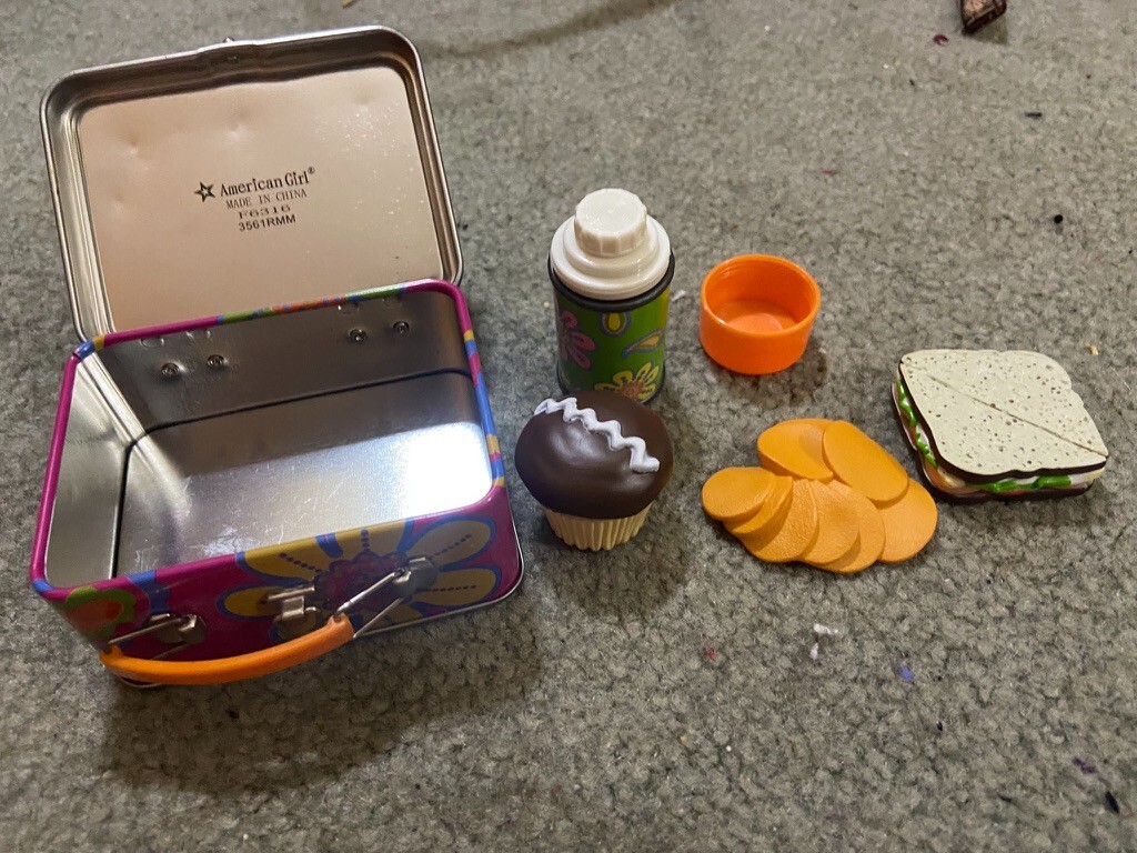 American Girl Doll JULIE ALBRIGHT School Lunch Box + Food Accessories