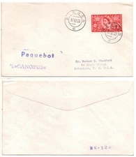 RM CANOPUS - Paquebot (Mailed at Sea) Bergen, Postmark Ship Cover