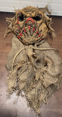 Spirit Halloween Evil Scary Scarecrow Mask  Adult One Size Fits Most