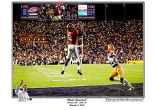 ALABAMA FOOTBALL CLUTCH COMEBACK SIMS TO WHITE TD vs LSU RIGGINS MINI PRINT