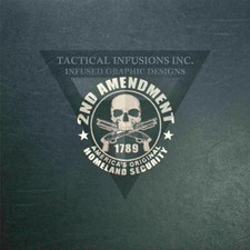 Kydex Infused 2nd Amendment Black Background 11 7/8 X 7 7/8