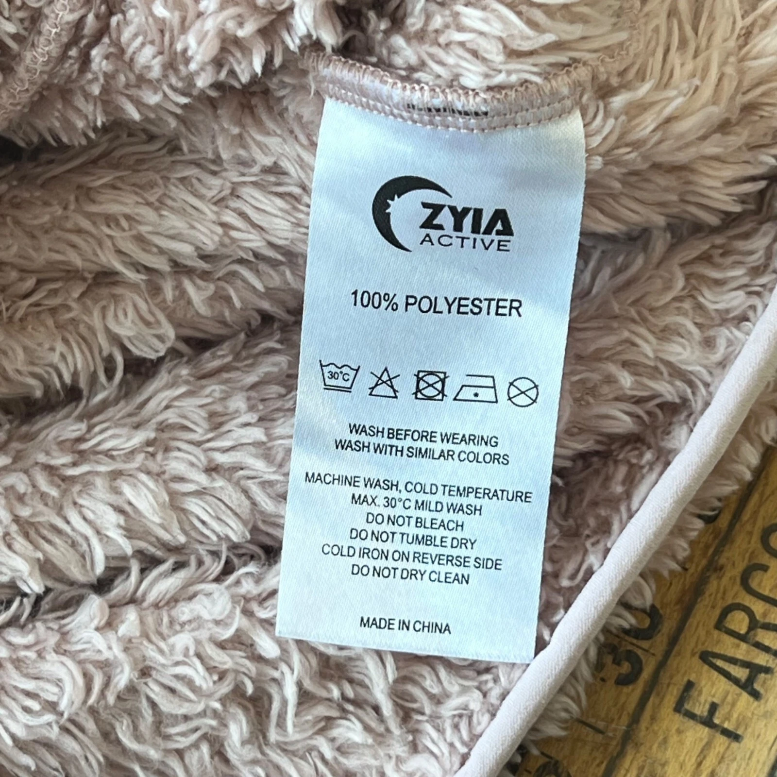 VETEMENTS Zyia Giacca con Cappuccio Taglia Small Pile Attivo Peluche Full Zip Blush Beige Teddy